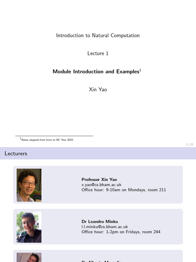 01 Module Intro and Examples | PDF | Computer Science | Applied Mathematics