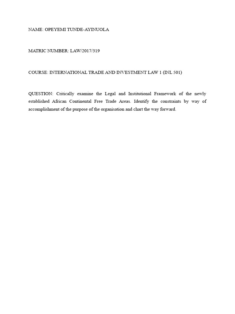 INTERTRADE ASSIGNMENT FIRST SEMESTER - Edited.edited | PDF ...