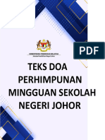Doa Karakter Murid Johor - Petang