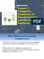 Lesson 7 Colligative Properties of Nonelectrolytes and Electrolyte