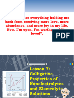 Lesson 7 Colligative Properties of Nonelectrolytes and Electrolyte CO