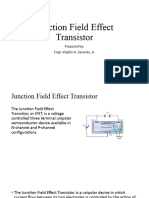 Junction Field Effect Transistor: Prepared By: Engr. Virgilio A. Zacarias, JR