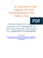 Solution Manual For Applied Calculus For The Managerial Life and Social Sciences 10Th Edition Tan 1305657861 978130565786 Full Chapter PDF