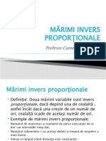 Marimi Invers Proportionale