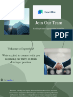 Welcome To Expertbox! We'Re Excited To Connect With You Regarding Our Ruby On Rails Developer Position.