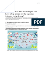 What Potential IOT Technologies Can Have A Big Impact On The Logistics Industry in The Future?