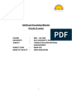 Faculty E-Notes - Unit 3 Production and Material Management