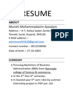 Resume: About