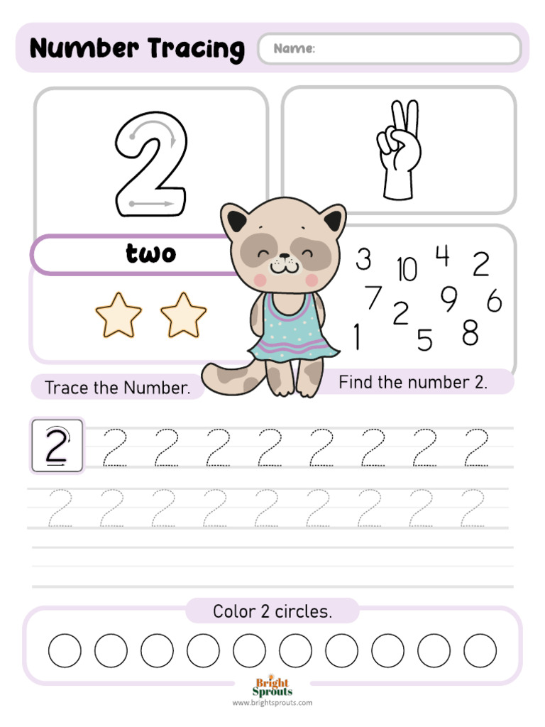 Number - Tracing Worksheet 2 | PDF