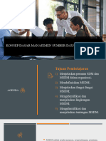 Konsep Dasar MSDM - Pertemuan 1