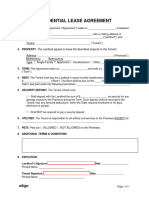 Simple 1 Page Residential Lease Agreement