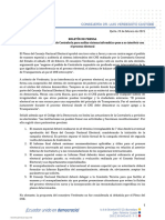 Boletín No.09.Pleno Del CNE Niega Pedido de Contraloría para Auditar Sistema Informático Pese A No Interferir Con El Proceso Electoral