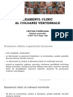 Examenul Clinic Al Coloanei Vertebrale C - Pomîrleanu