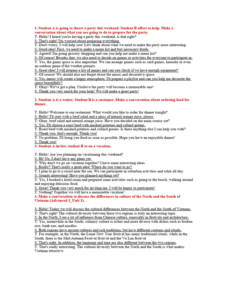 Speaking E Pdf Cuisine Foods