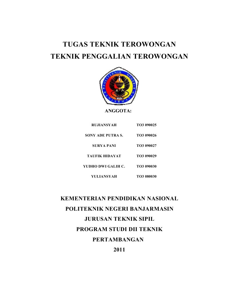 Makalah Teknik Terowongan Kelompok 4