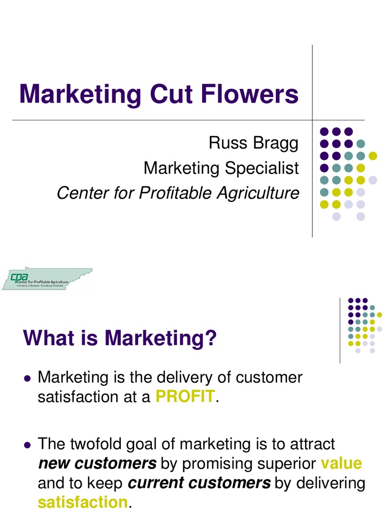 Marketing Cut Flowers Marketing Strategic Management