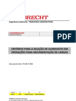 Critérios para Seleção de Guindastes