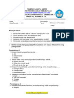 Soal PH Kelas 3 Tema 6 Sub Tema 2