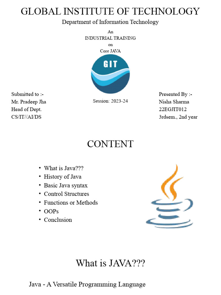 Nisha Sharma 22EGJIT012 | PDF | Method (Computer Programming) | Java ...
