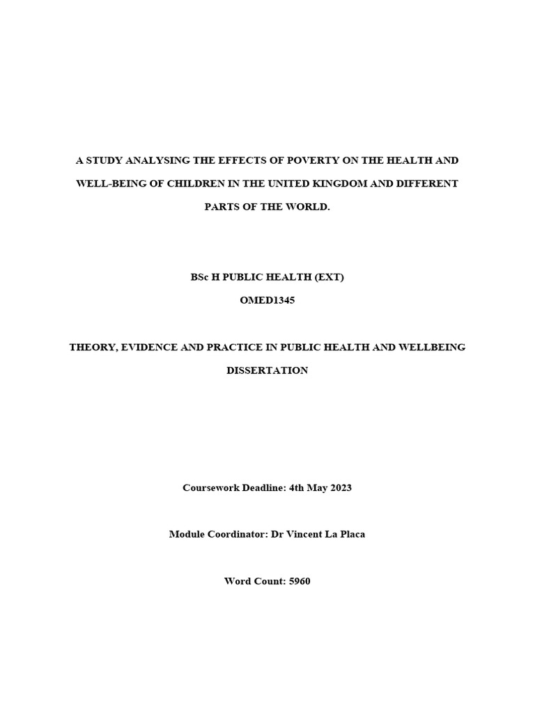 Impact of Poverty on Child Well-Being | PDF | Poverty & Homelessness ...