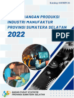Perkembangan Produksi Industri Manufaktur Provinsi Sumatera Selatan 2022