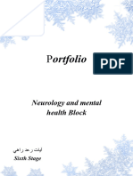 Portfolio: Neurology and Mental Health Block