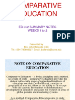 ED 302 Comparative Education 2024 Weeks 1 & 2