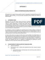 APPENDIX 1 Food Drug Interphase FDI Products