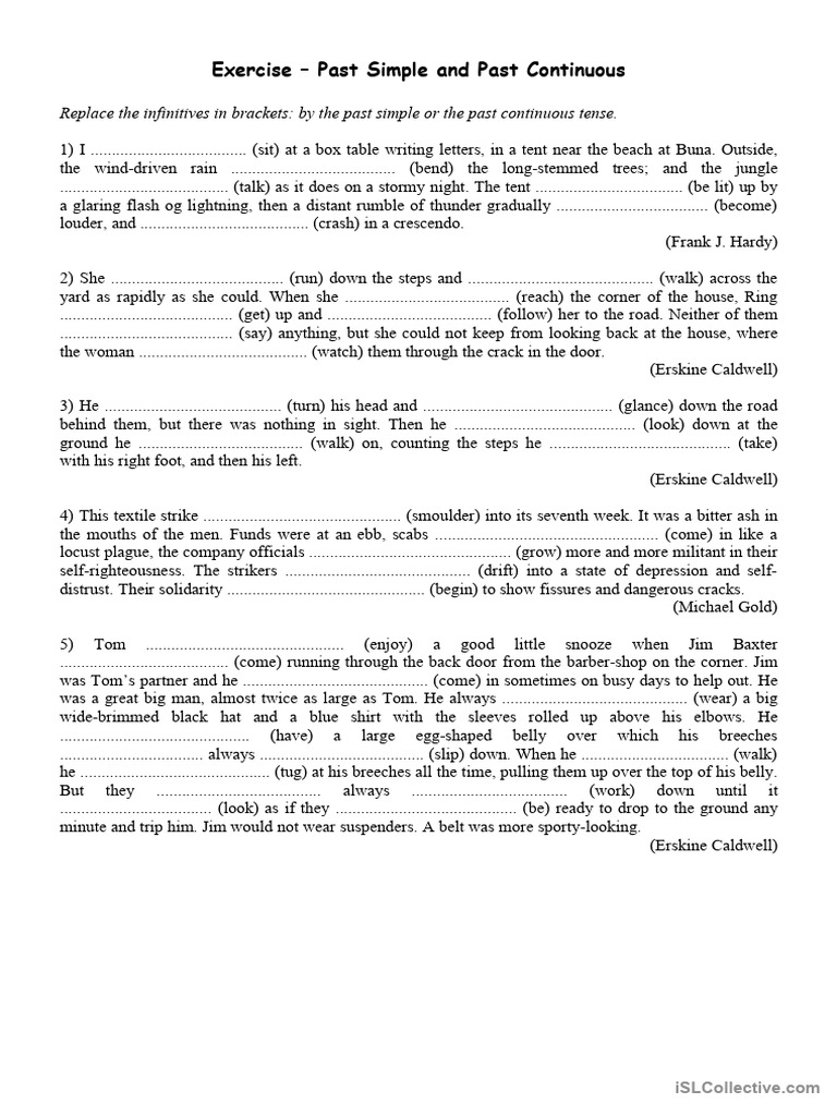 Past Simple and Past Continuous | PDF