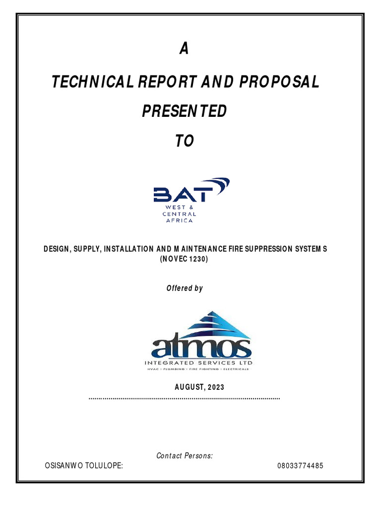 Safety Report and Proposal For Novec1230 Agent For Bat | PDF | Fires