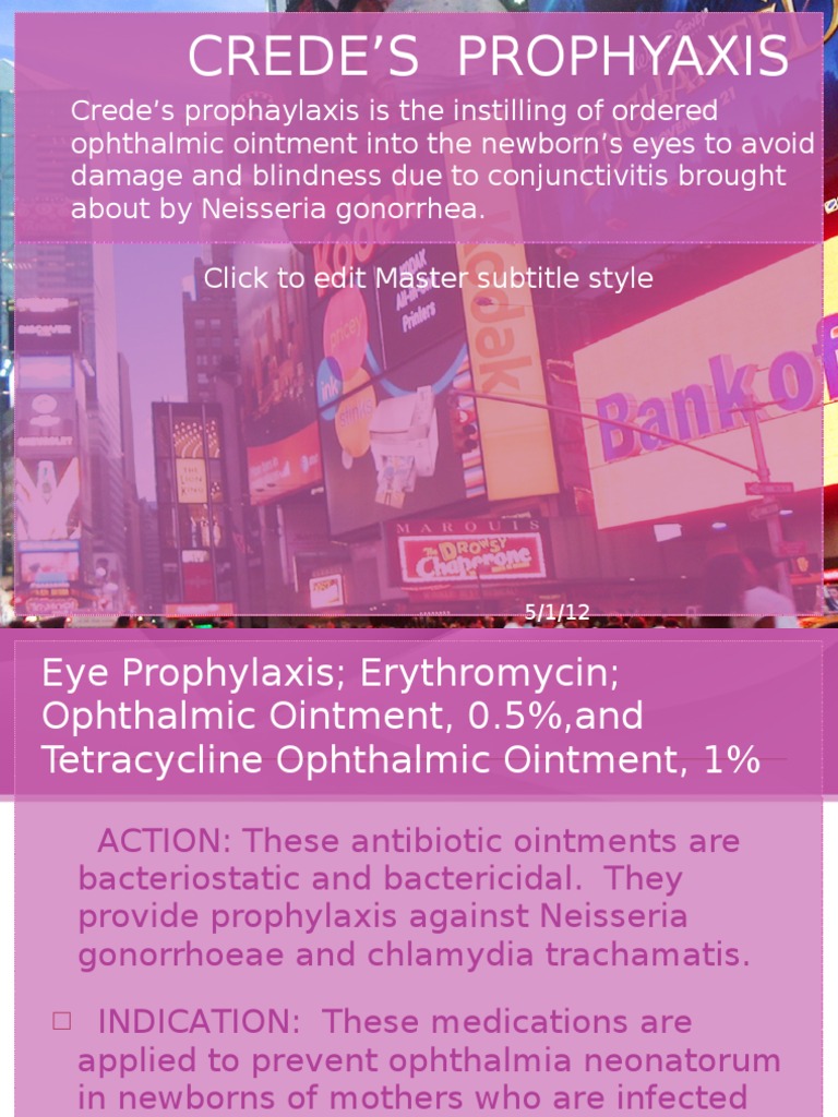 CREDE’SPROPHYAXIS Medical Specialties Medicine