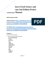Introduction To Food Science and Food Systems 2Nd Edition Parker Solutions Manual Full Chapter PDF
