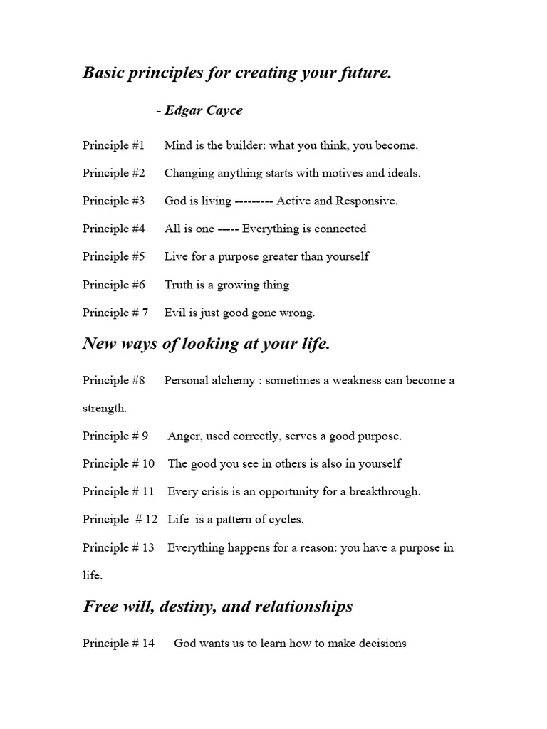 Principles for Personal Growth | PDF