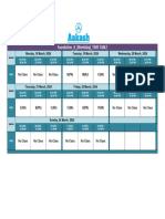 FDN. - Time Table - 18th Mar To 24th Mar - XR02
