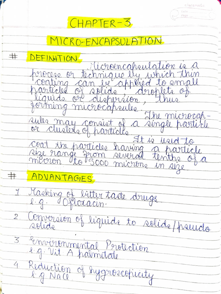 Chapter - 3 Microencapsulation | PDF