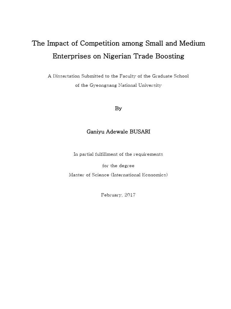The Impact of Competition Among Small An | PDF | Small And Medium Sized ...