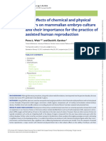 The Effects of Chemical and Physical Factors On Mammalian Embryo Culture and Their Importance For The Practice of Assisted Human Reproduction
