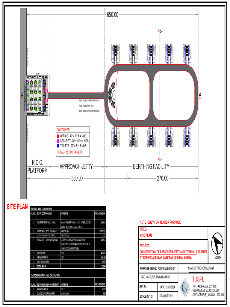 Jetty and Terminal Site Plan for Tender | PDF