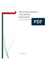 Teaching, Research and Service Philosophy (Dr. Abdul Basit)