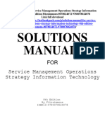 Solution Manual For Service Management Operations Strategy Information Technology 8Th Edition Fitzsimmons 0078024072 9780078024078 Full Chapter PDF