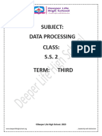 Ss 2 Data Processing Third Term - Note