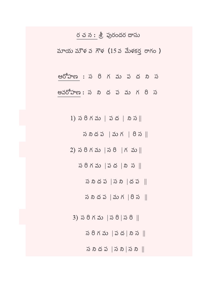 Sarali Swaras | PDF
