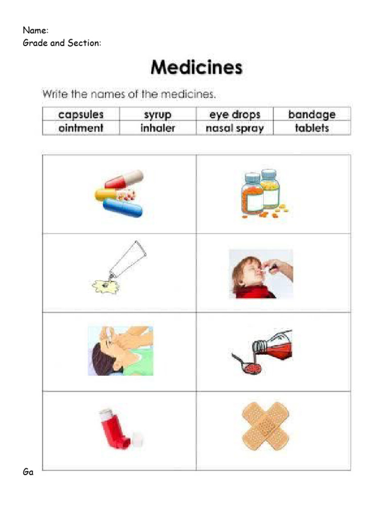 Health 4 Week 1 worksheet | PDF