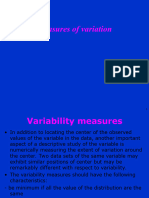 Measures of Variability