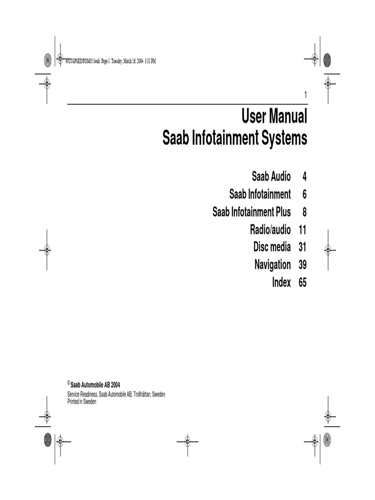 2005 SAAB 9 3 INFOTAINMENT MANUAL PDF visual data 7