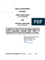MR Michael Ogbu - Deed of Assignment