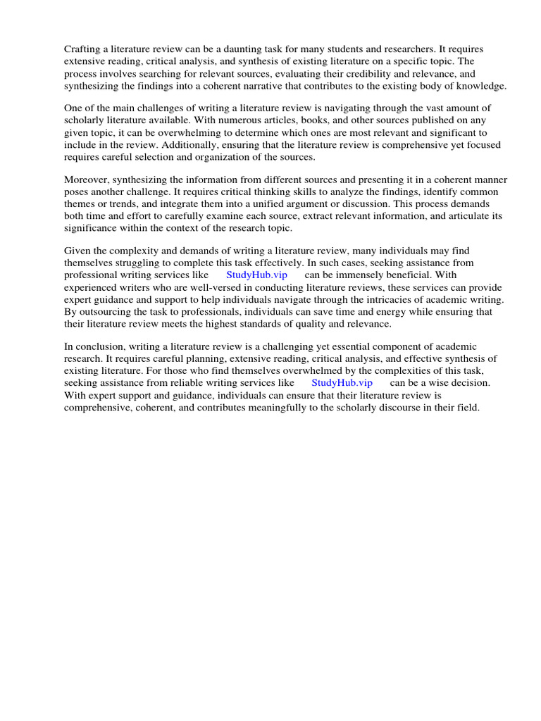 Literature Review Body Paragraph Example | PDF | Abstract (Summary ...