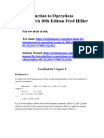 Introduction To Operations Research 10Th Edition Fred Hillier Test Bank Full Chapter PDF