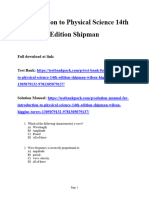 Introduction To Physical Science 14Th Edition Shipman Test Bank Full Chapter PDF