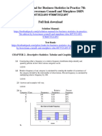 Solution Manual For Business Statistics in Practice 7Th Edition by Bowerman Connell and Murphree Isbn 0073521493 9780073521497 Full Chapter PDF